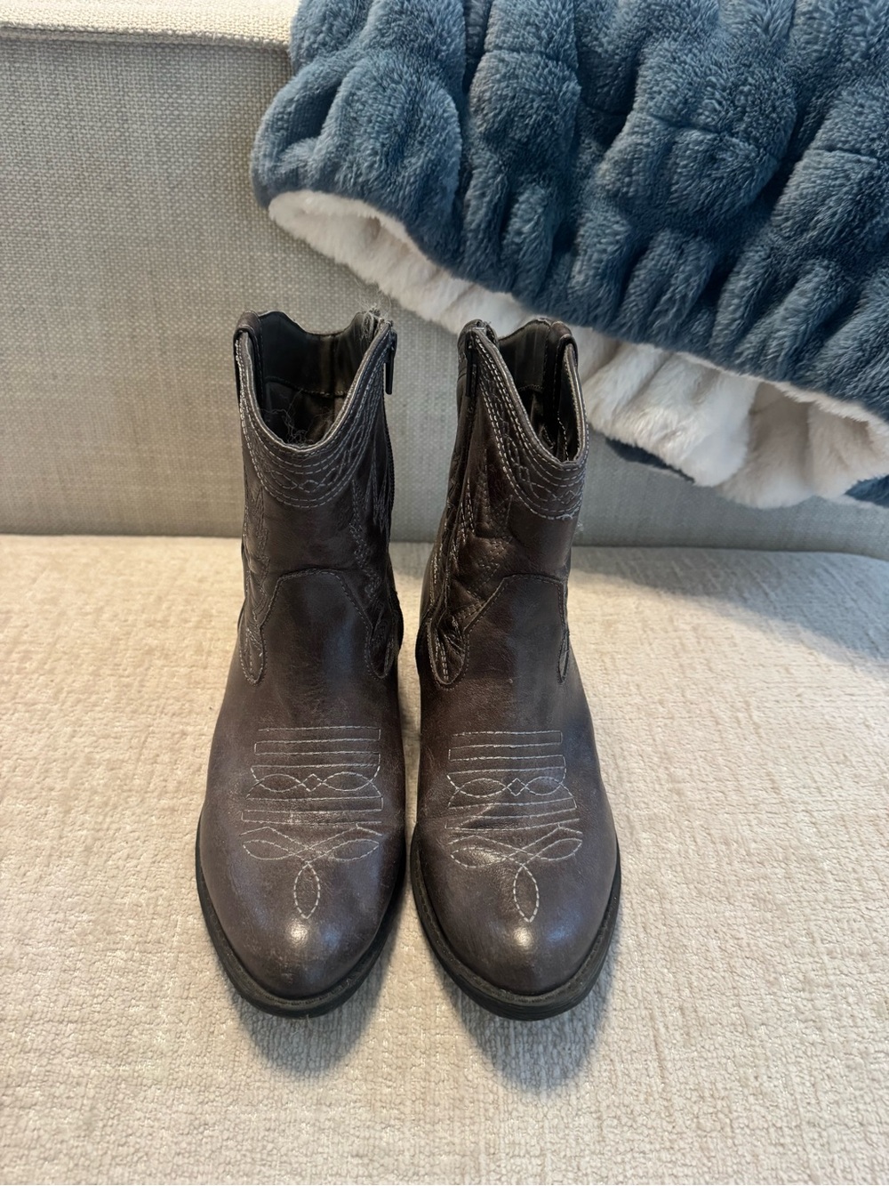 Free People Dark Brown Western Ankle Boots